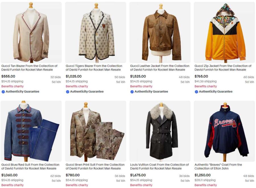 Халат Versace, куртки Gucci и другие «сокровища» Элтона Джона - в распродаже на eBay